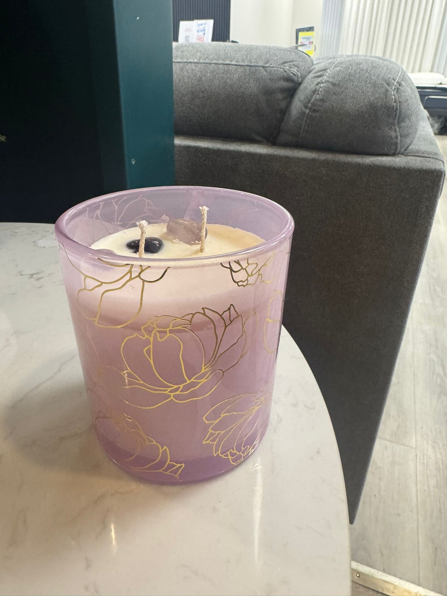 MISCELLANEOUS HOME ACCESSORIES 352 Scented candle with crystals