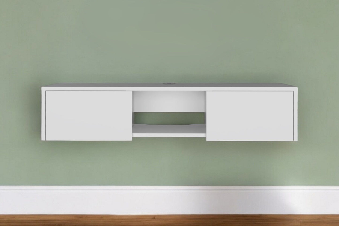 49" Floating Mount TV Stand - White