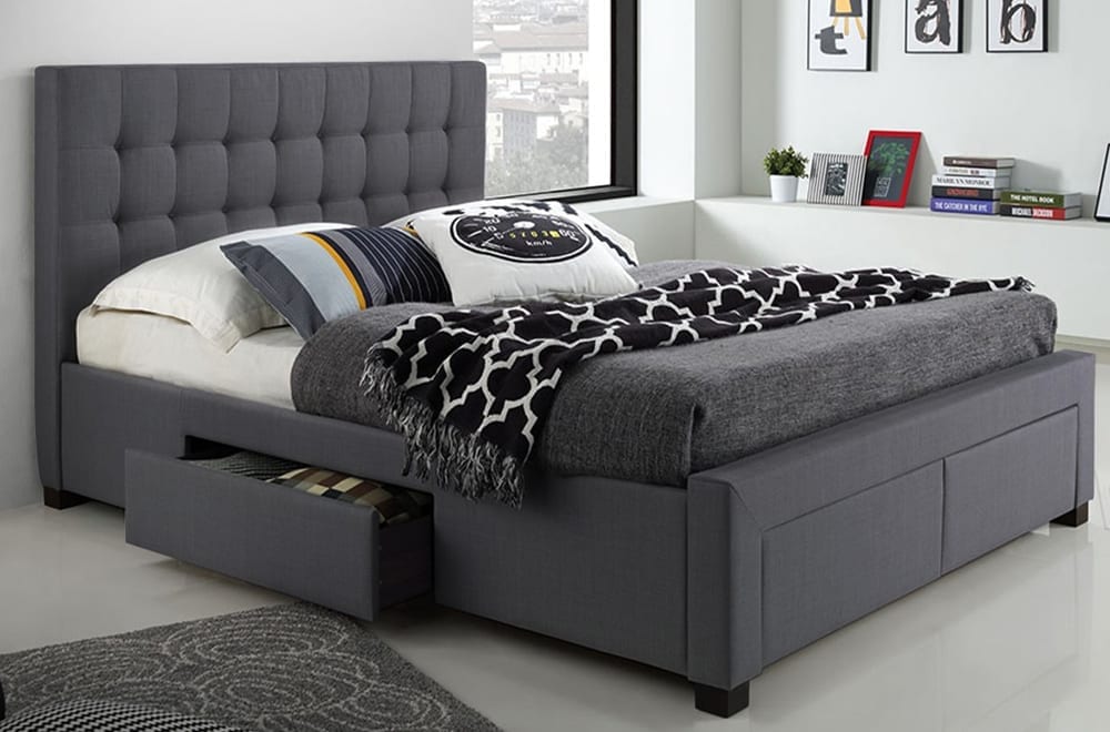 TITUS T2152 4 DRAWER STORAGE BED GRAY QUEEN