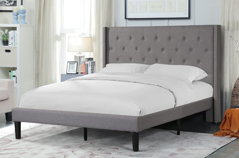 TITUS T2352 PLATFORM BED BEiGE DOUBLE