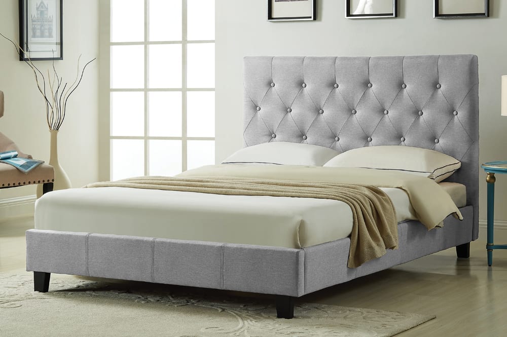 TITUS T2366 PLATFORM BED Gray Queen