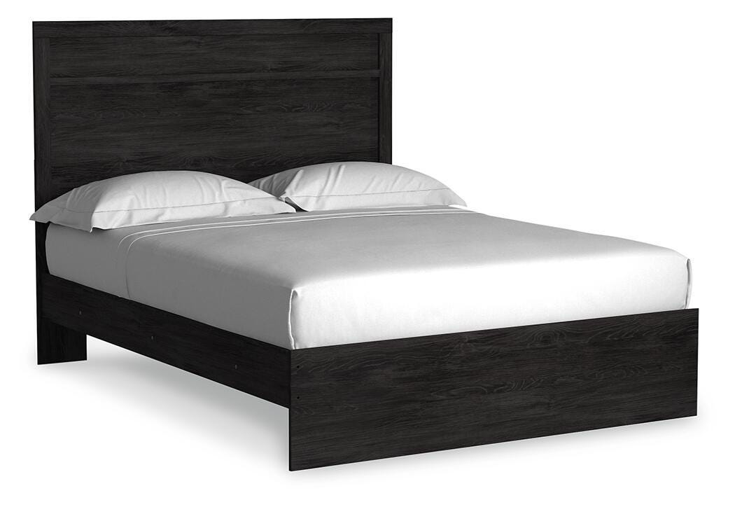 Belachime - Queen Panel Bed - Charcoal - Wood