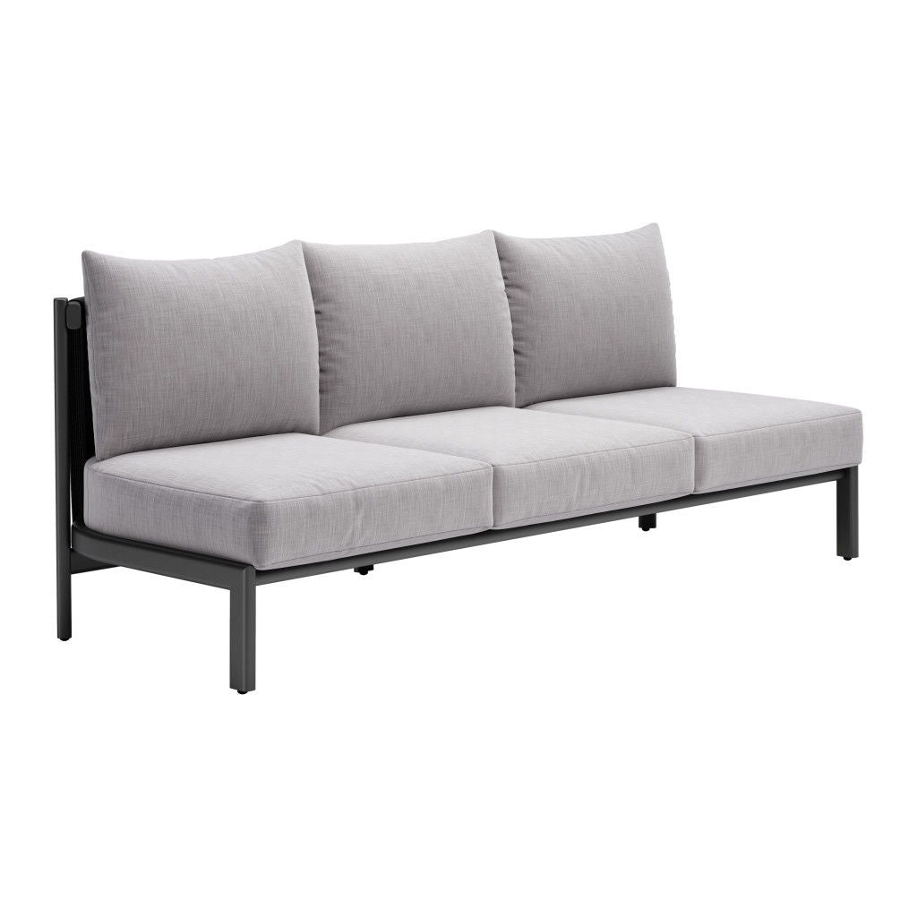 78" Polypropylene Sofa - Gray