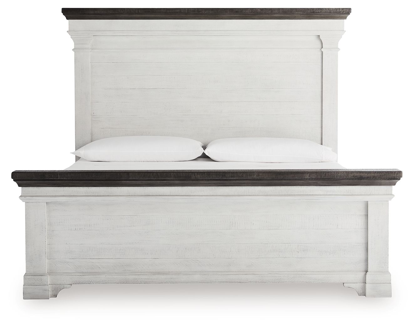 Havalance - King Panel Storage Bed - White / Gray