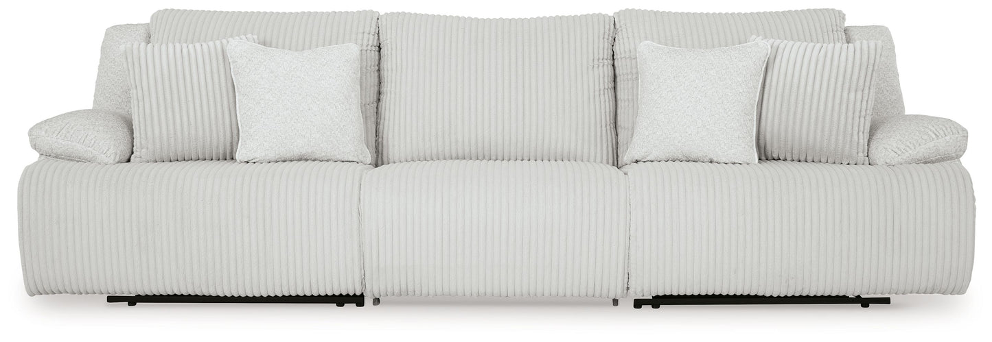 Top Tier - Alloy - 3-Piece Sectional Sofa With RAF And LAF Recliner