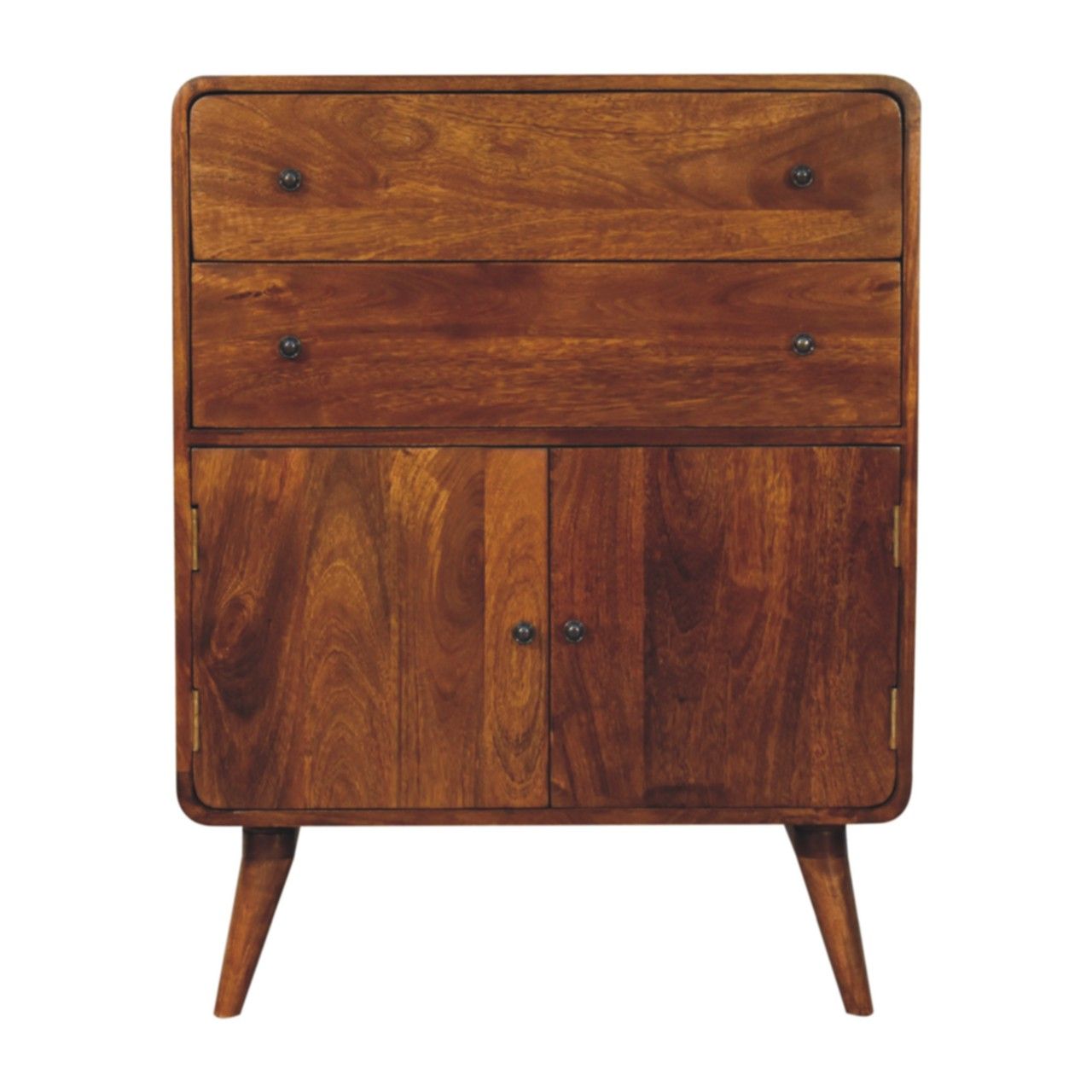 Curved Charm Cabinet - Brown