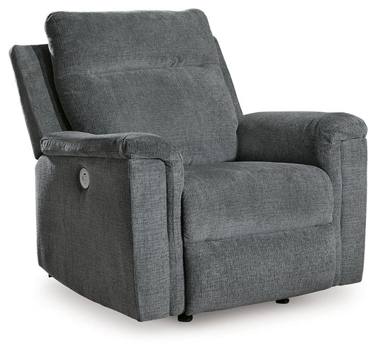 Barnsana - Power Rocker Recliner - Fabric - Gravel