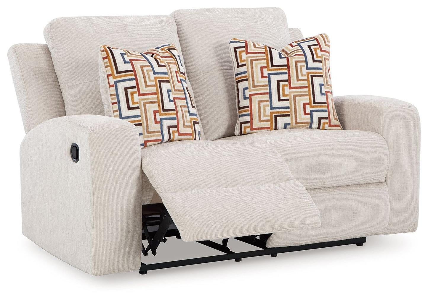Danum - Reclining Loveseat - Fabric - Stone
