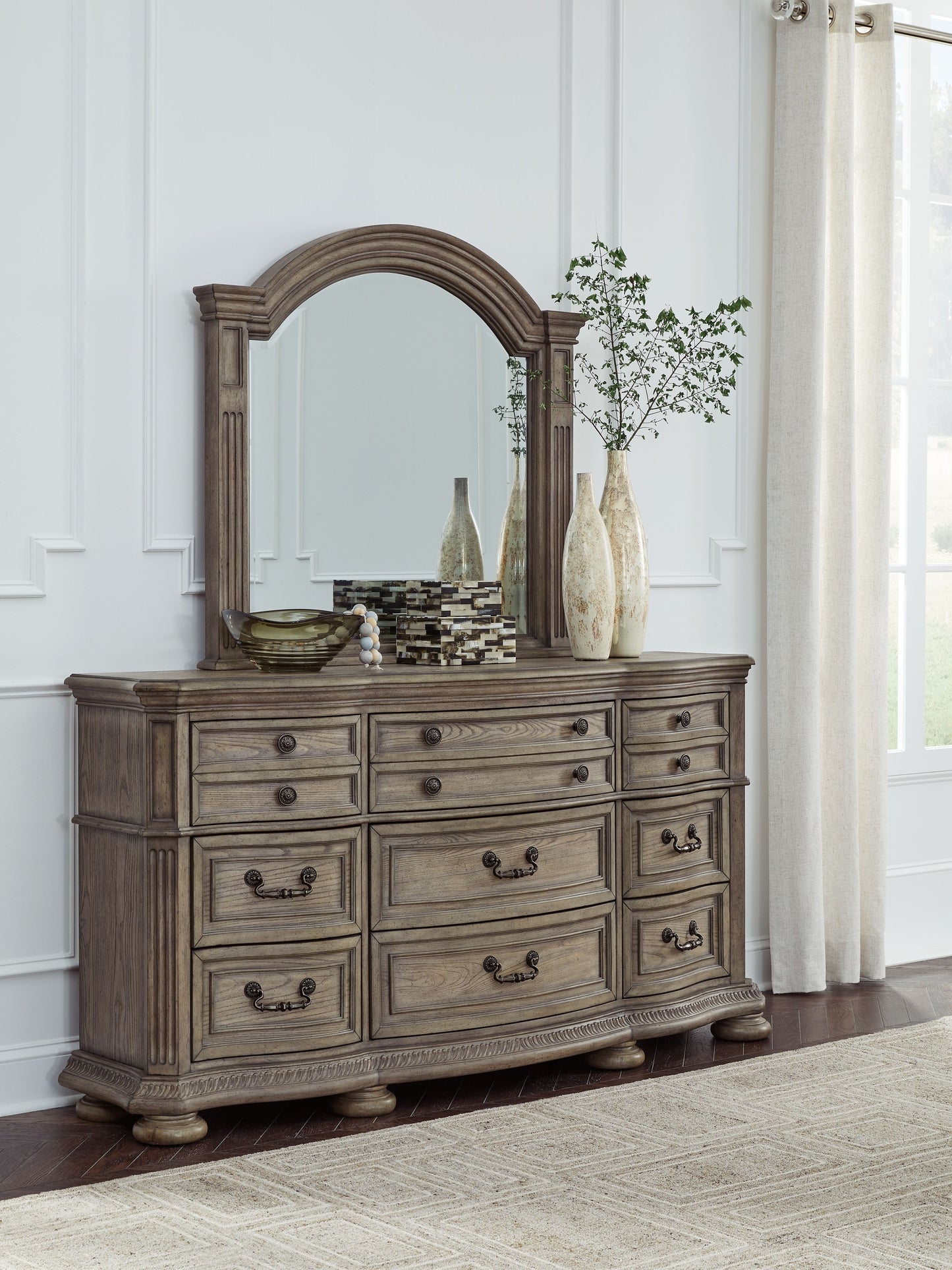 Ardenfield - Dresser And Mirror - Light Brown