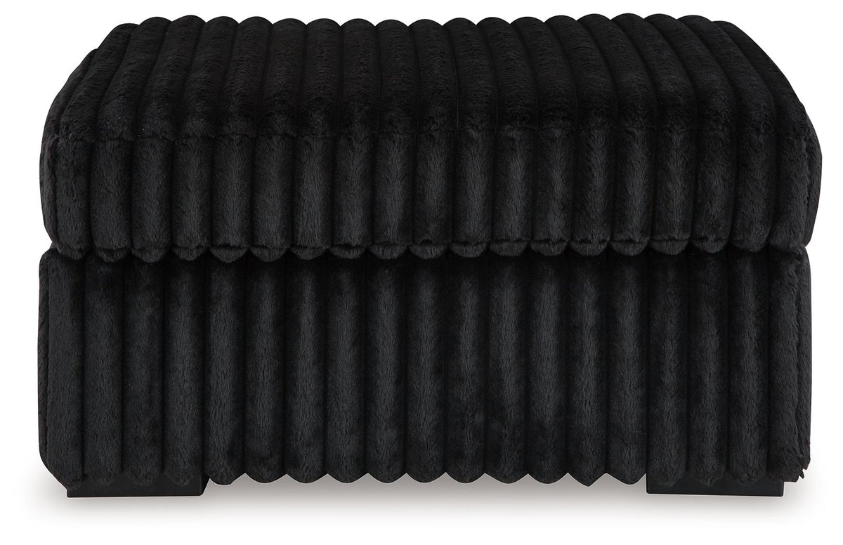 Midnight-Madness - Oversized Accent Ottoman - Onyx