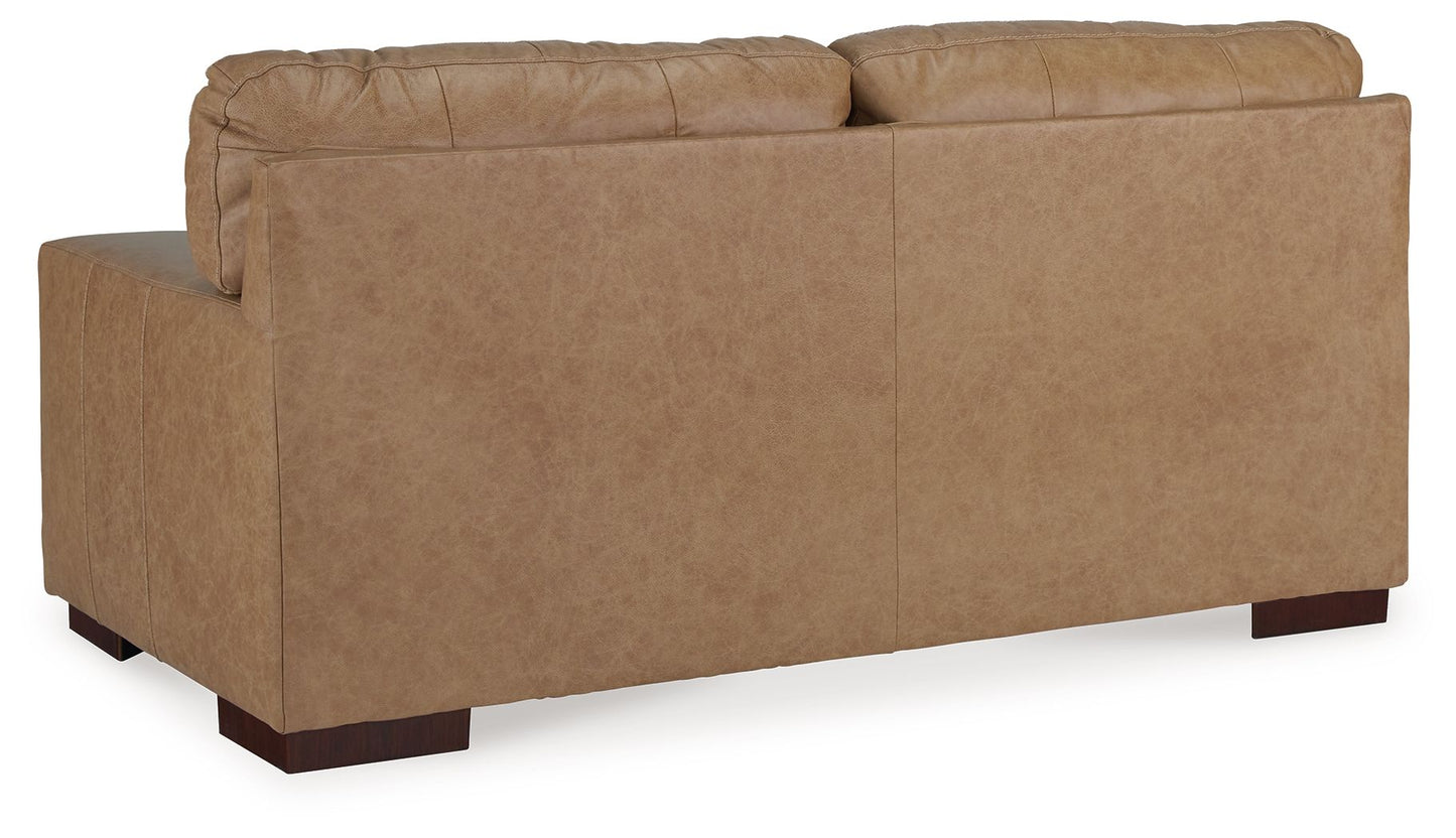 Lombardia - Loveseat - Leather Match - Tumbleweed