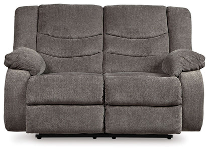 Tulen - Reclining Loveseat - Dark Gray