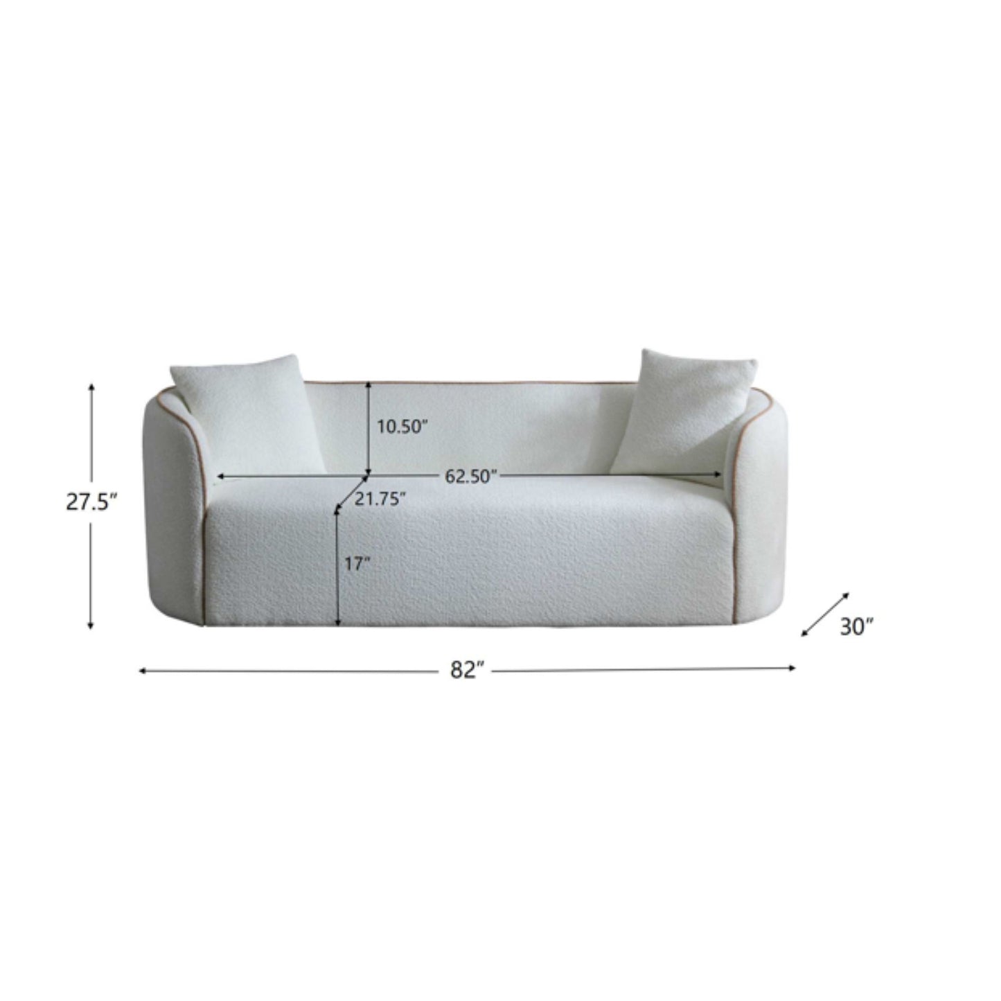 Coral - Curved Sofa, 3 Seater