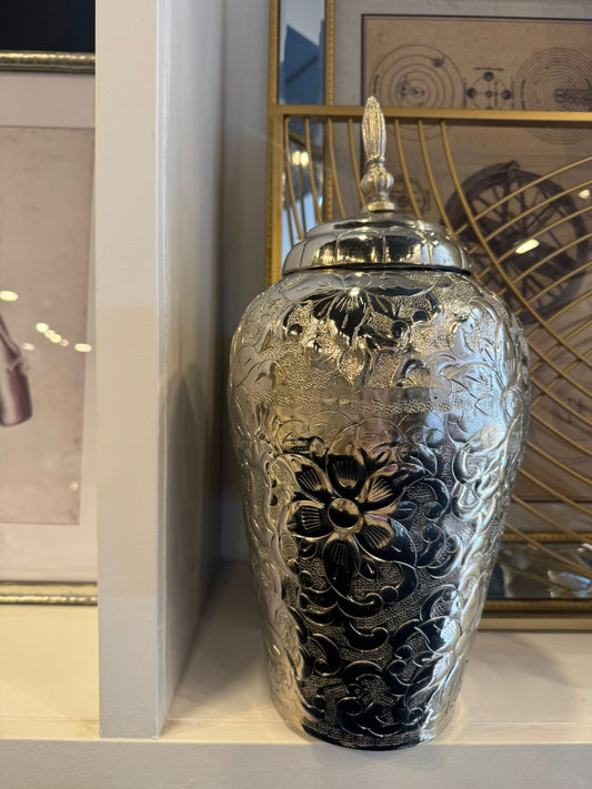 MISCELLANEOUS HOME ACCESSORIES 361- Silver floral container