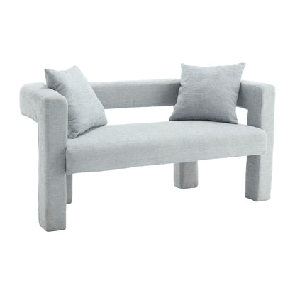 Modern Chenille Loveseat Sofa, Comfy Upholstered 2 Seater