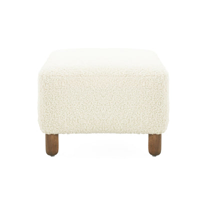 Contemporary Ottoman With Foam Cushion And Durable Upholstery