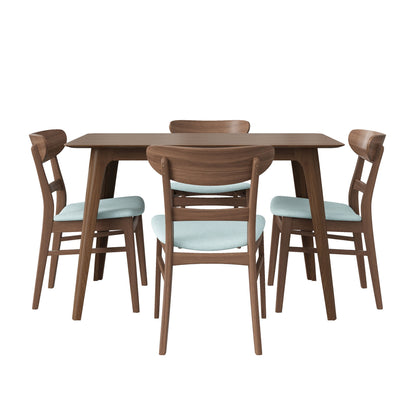 5 Piece Dining Set With Ergonomic Chairs
