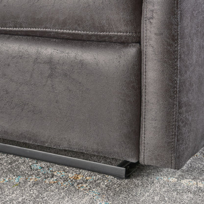 Alma - Contemporary Upholstered Loveseat Recliner - Slate