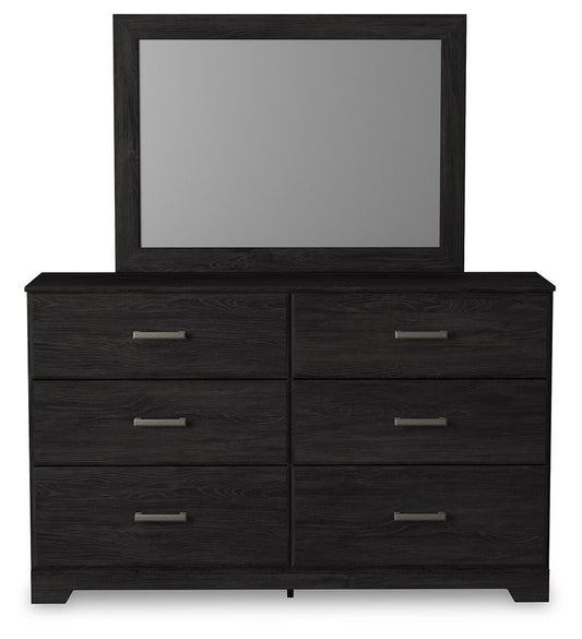Belachime - Dresser, Mirror - Charcoal - Wood
