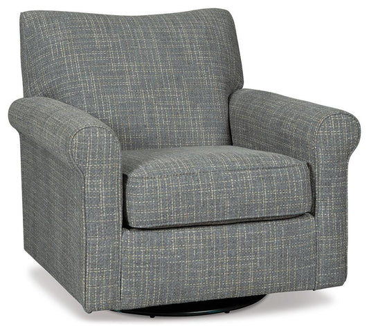 Renley - Swivel Glider Accent Chair - Ash - Fabric