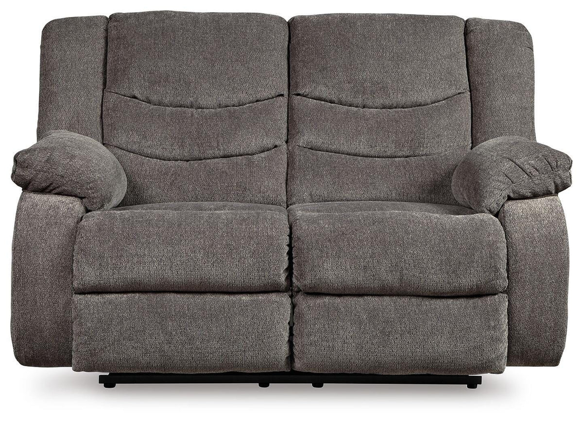 Tulen - Reclining Loveseat - Gray - Fabric