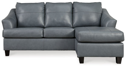 Genoa - Steel - Sofa Chaise - Leather Match