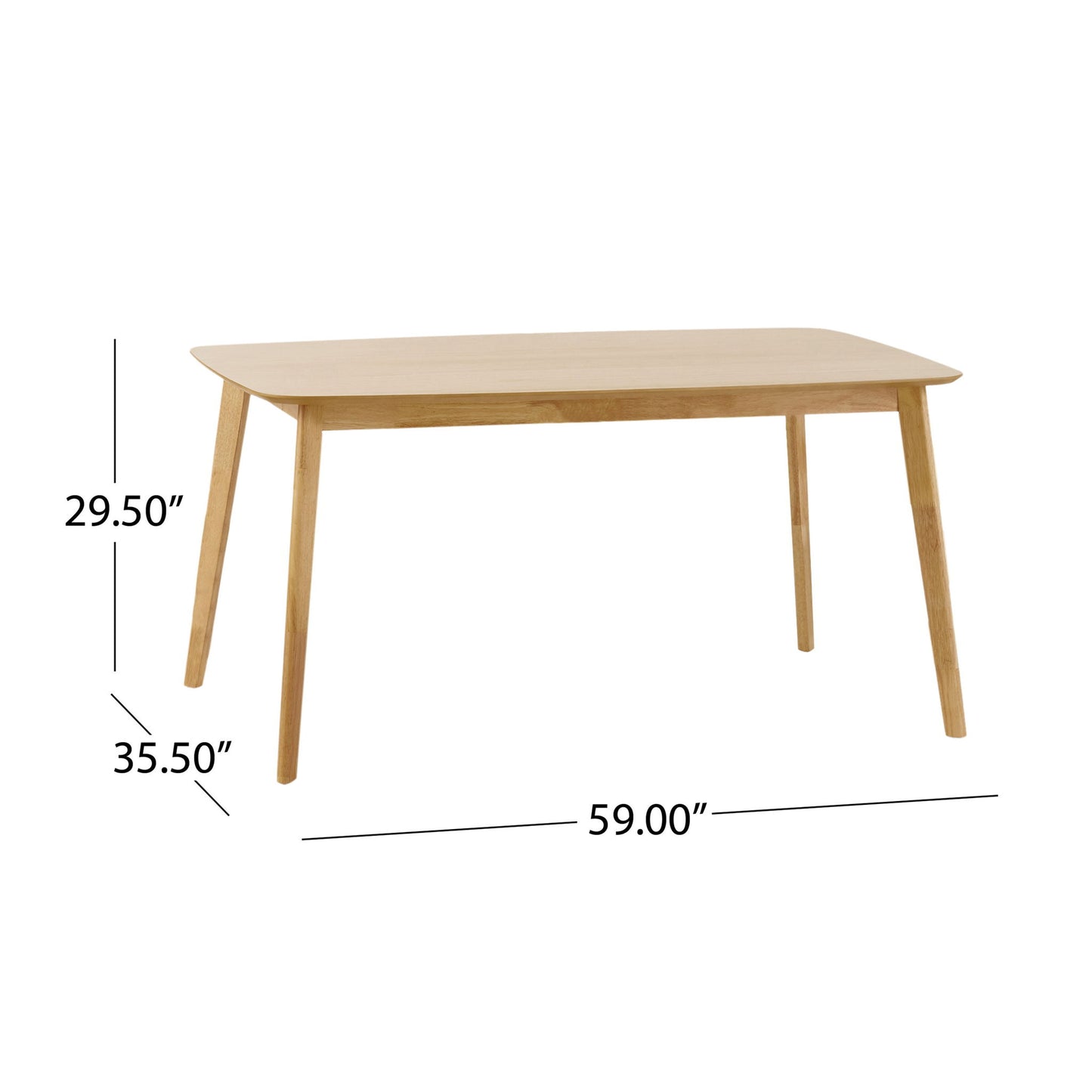 Retro Dining Table With Faux Wood Top