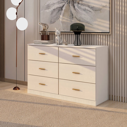 Modern Drawer Dresser For Bedroom, Ample Storage Wide Chest Of Drawers