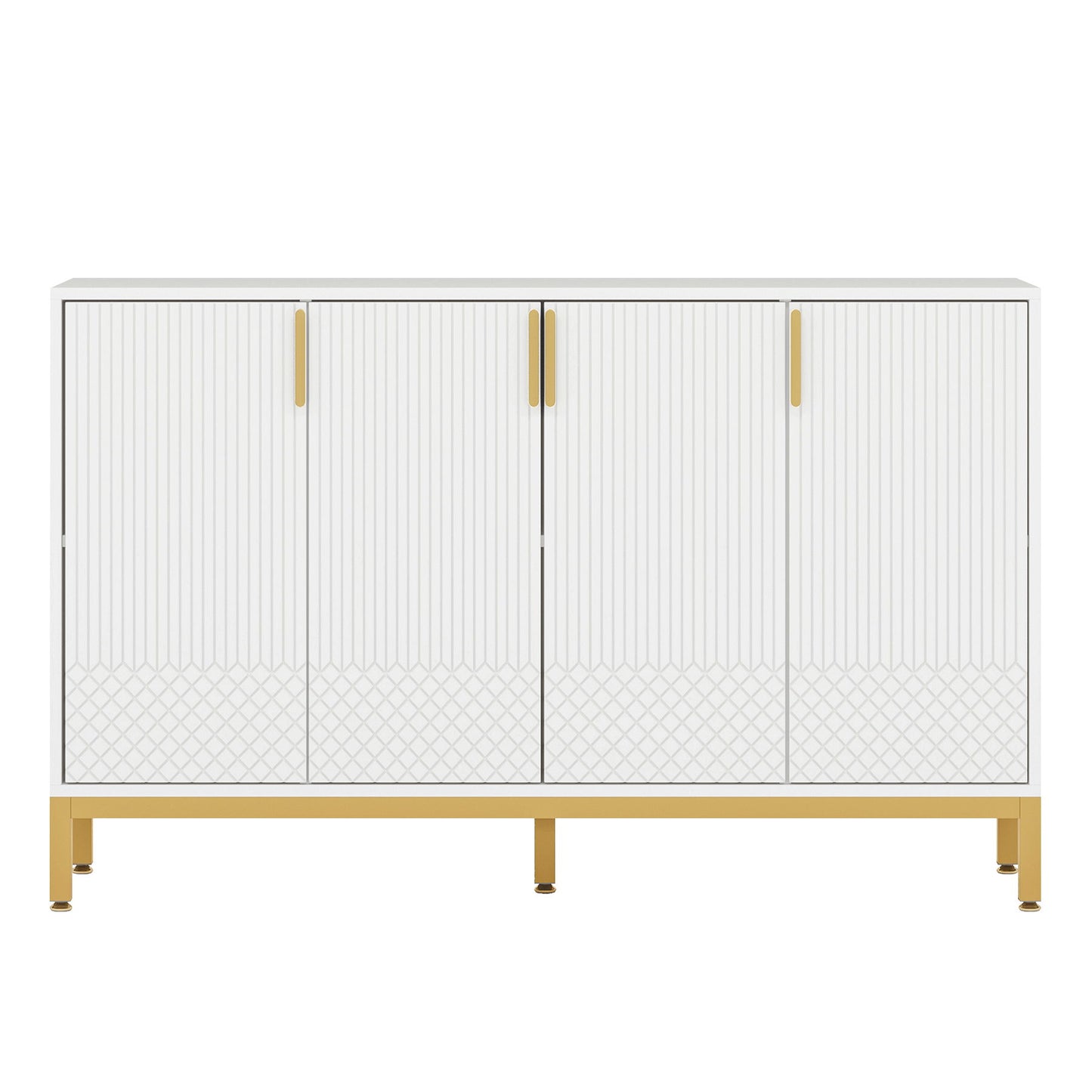 Buffet Sideboard Cabinet With Geometric Doors