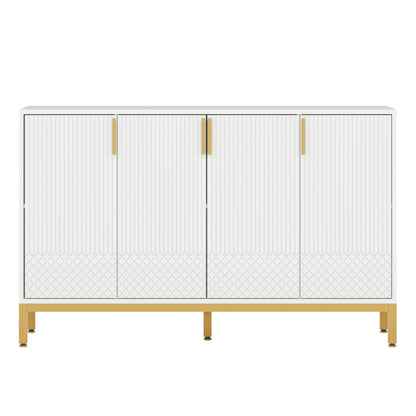 Buffet Sideboard Cabinet With Geometric Doors