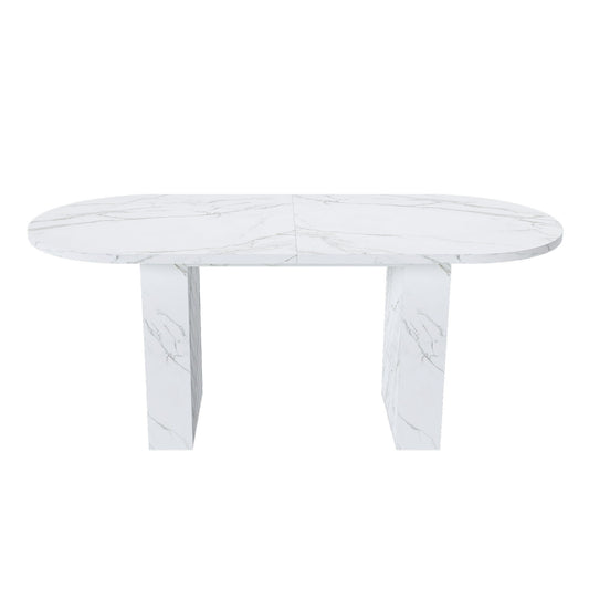 Oval Dining Table - White