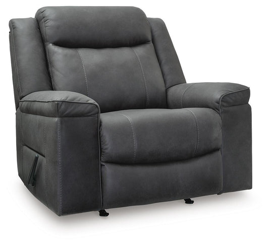 Status Check - Rocker Recliner - Shadow - Faux Leather
