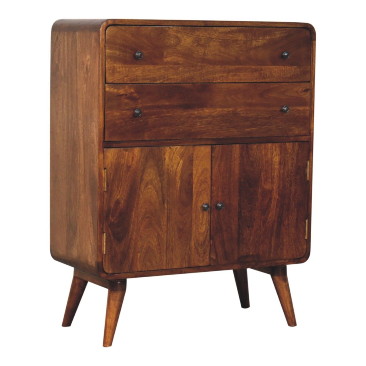 Curved Charm Cabinet - Brown