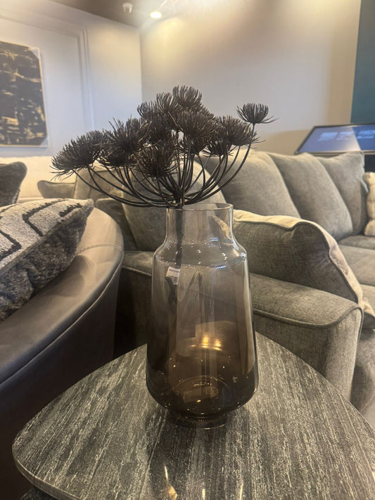 MISCELLANEOUS HOME ACCESSORIES 077 - Gray  cylinder glass vase