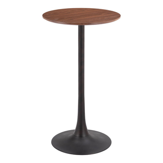24" Wood Rounded Bar Table - Brown