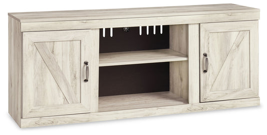 Bellaby - 60" TV Stand w/Fireplace Option - Whitewash