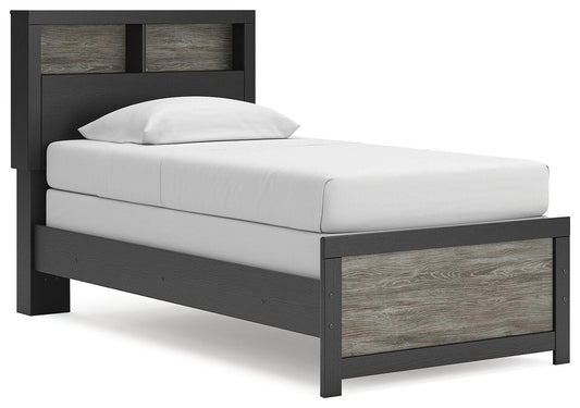 Broachmyn - Twin Bookcase Bed - Black / Gray - Wood