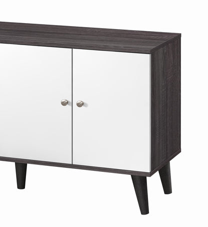 Amidon - TV Stand, With 2 Storage Shelves And 1 Cabinet