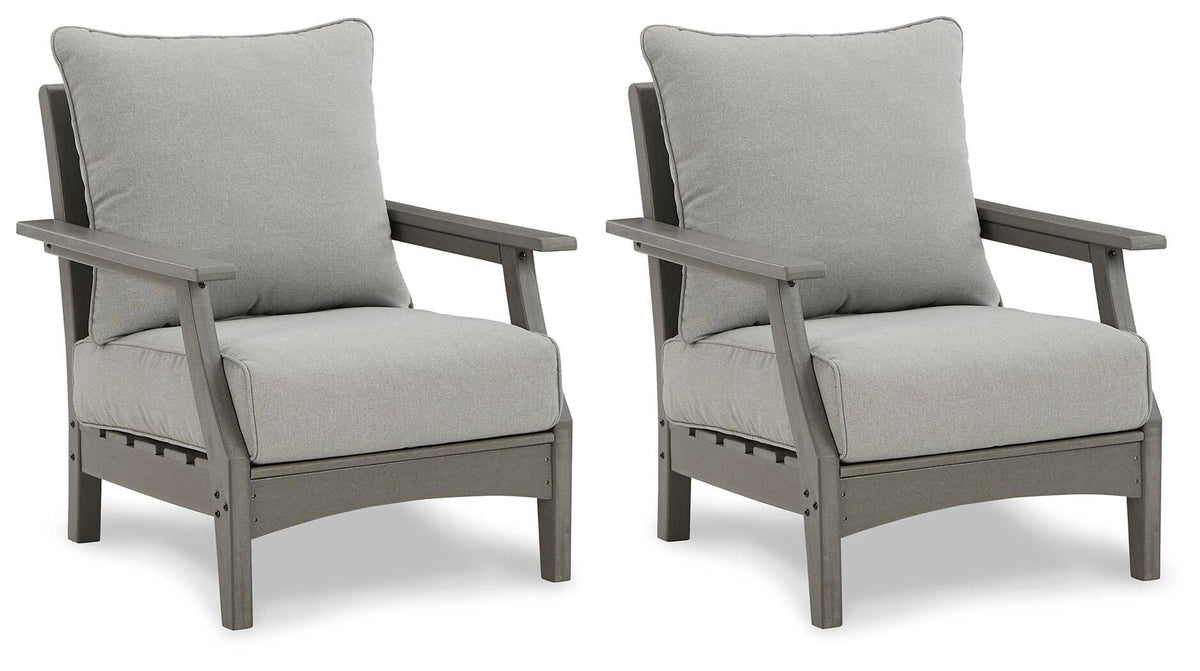 Visola - Lounge Chair With Cushion (Set of 2) - Gray
