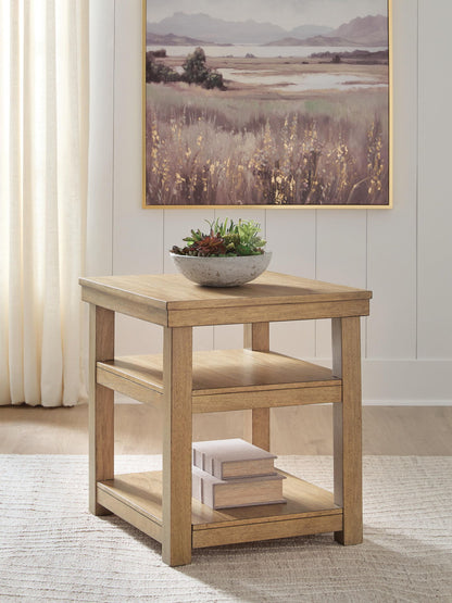 Wittenmyer - Rectangular End Table - Natural / Black