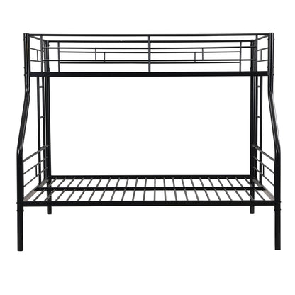 Twin Over Full Bunk Bed With Large Under-Bed Storage - Black