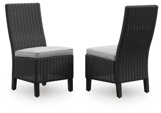 Beachcroft - Side Chair With Cushion (Set of 2) - Black / Light Gray