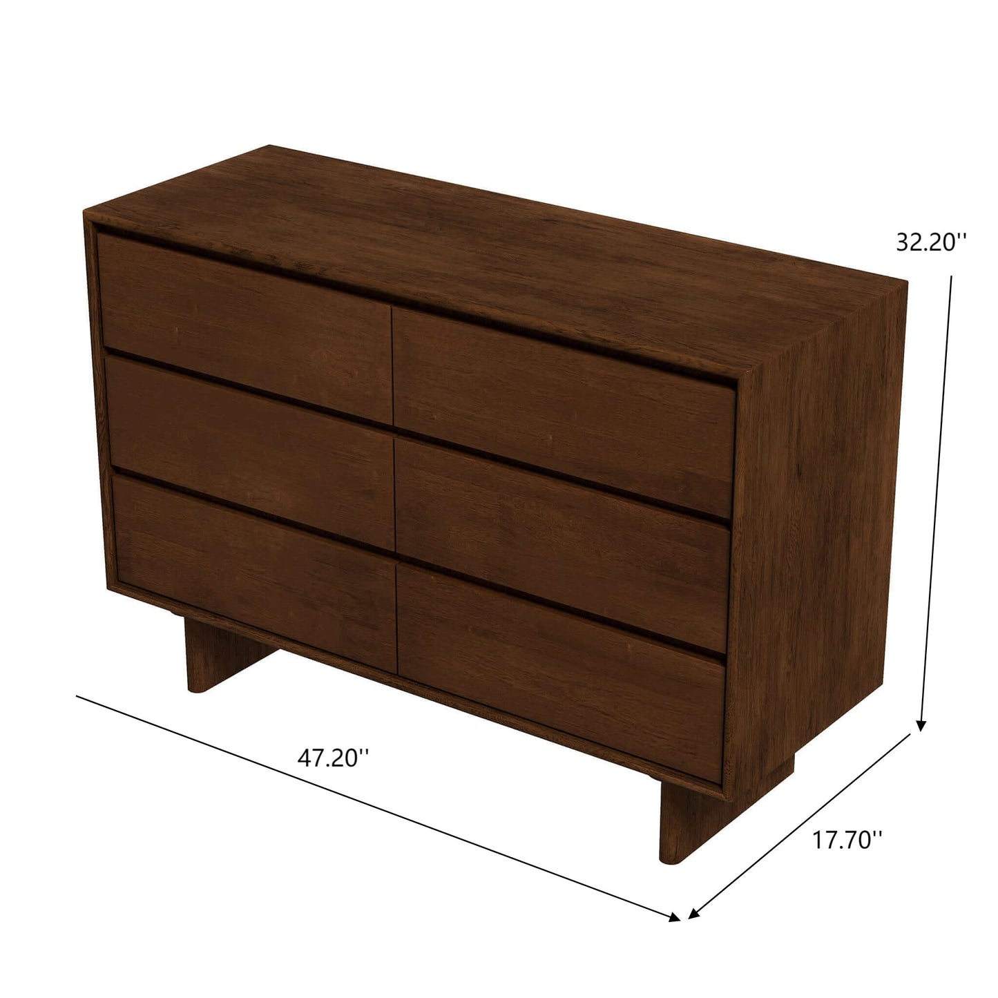 Dubrovnik - Dresser With 6 Drawers - Brown