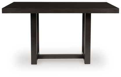 Neymorton - Dark Grayish Brown - Rectangular Dining Room Counter Table