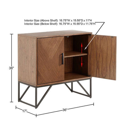 Krista - Accent Cabinet With Magnetic Doors - Brown
