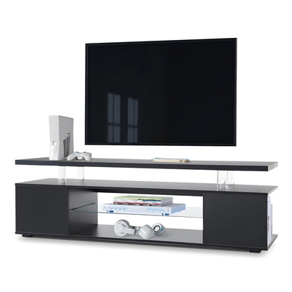 TV Stant With LED And Large Side Cabinet