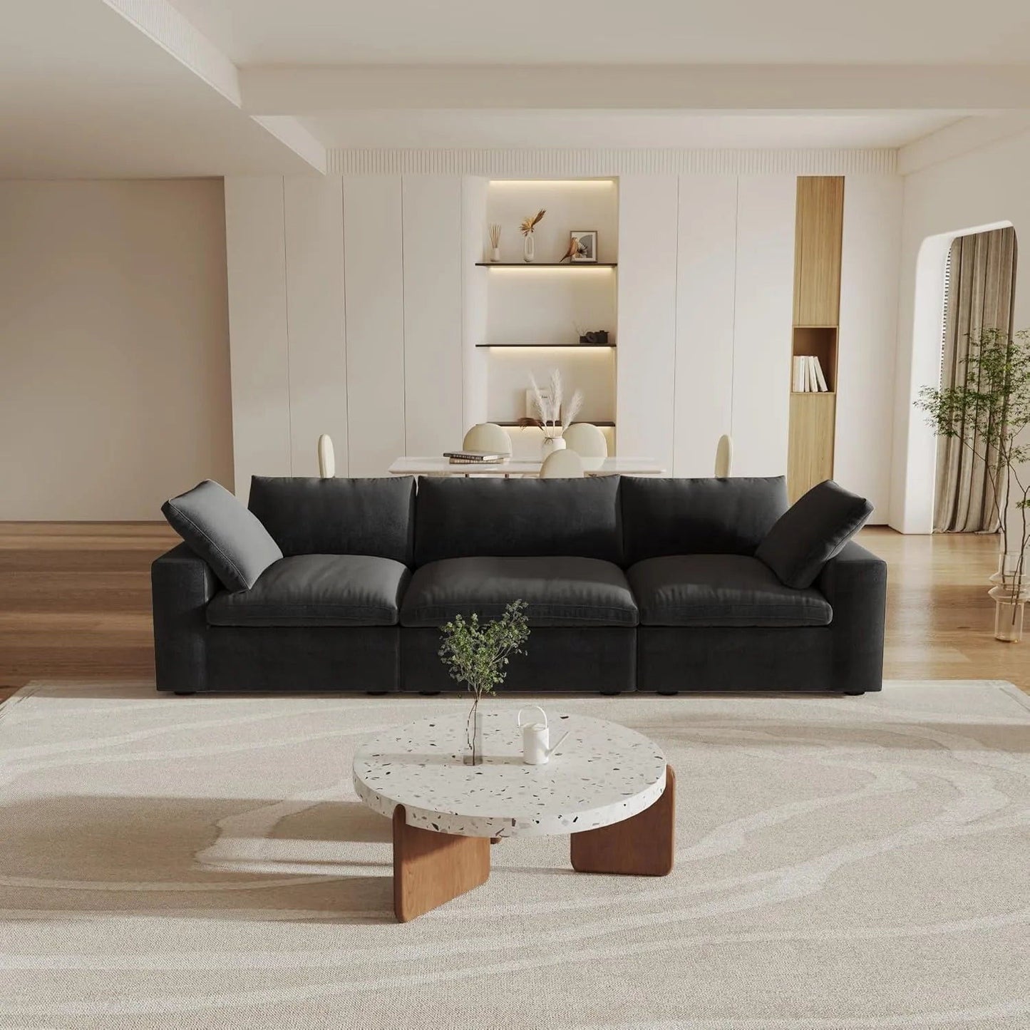 120" Blend Modular Sofa - Black