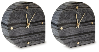Janmour - Table Clock (Set of 2) - Black