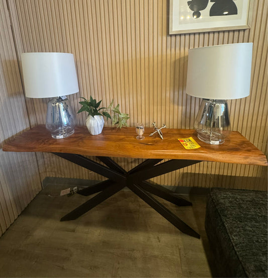 Corcoran Acaia Live Edge console , 72*14* (ZEN-B72-A)-ZL-BLU)
