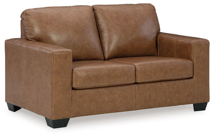 Bolsena - Loveseat - Leather Match - Caramel
